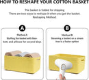 Large Storage Baskets for Organizing, Closet Shelf Baskets for Clothes Blanket Towels, Baby Nursery, Toy Bins Box, Woven Rope Baskets, 17 x 13 x 7.5”, 4 Packs Yellow by CozyNest Decor