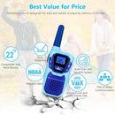 Walkie Talkies for Kids Rechargeable 4 Pack Walkie-Talkies Long Range 4 Miles NOAA FRS 2 Way Radio for Adults Camping Skiing Cruise, Family Adventure Toys for 3-12 Year Old Boys Girls Toddlers by TinyTreasures Baby Boutique