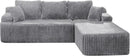 Hobestluk Modular Sectional Sofa Couches 108" L-Shape Couch 3 Seat Modular Sofa Memory Foam Sectional Couches for Living Room, Boneless Couch with Oversized Chaise (Light Grey, Right Facing) by CozyNest Decor