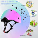 Kids Bike Helmet Set Adjustable for Children, Boys, Girls and Teenagers Aged 3-8 Years Includes Elbow, Knee, Wrist Guards Children's Helmet Protection Set for Bikes SkateboardsRollerskates by TinyTreasures Baby Boutique