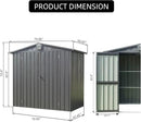 Domi Outdoor Storage Shed 6.5’ x 4.2’, Metal Garden Shed with Galvanized Steel Frame for Bike, Tools, Lawn Mowers, Outdoor Storage Cabinet with Lockable Door for Garden Lawn Patio (Dark Grey) by GreenHaven Gardens