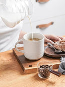 Kanwone Coffee Mugs 16oz, Stoneware Mugs Set, Ceramic Coffee Cups with Handle for Latte, Hot Tea, Cappuccino, Cocoa, Housewarming Wedding Gift, Microwave and Dishwasher Safe, Set of 6, Neutral White by CozyNest Decor