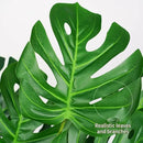 Melorca&Guilla Artificial Plants 2PCS 30“Large Fake Monstera Plants,Faux Tropical Palm Plant,Tall Artificial Tree Greenery Shrubs Bushes for Garden Porch Window Box Shop Office Home Décor by CozyNest Decor