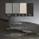 Reglito Cube Planter – Fiberglass Indoor/Outdoor and Weather-Resistant Large Planter (Concrete Stone, 35.4" L x 35.4" W x 36" H) by GreenHaven Gardens