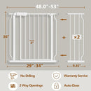 Fairy Baby Extra Wide Baby Gates 48-53 Inch, Auto Close Child Safety Gates for Stairs Banister Doorways Hallway,Indoor Safety Child Gates for Kids or Pets by TinyTreasures Baby Boutique