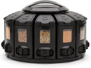 Kitchen Art Select-A-Spice Auto-Measure Pro Carousel 12 Compartments Spice Rack, Black 9.5 x 9.5 x 6.5 inches by CozyNest Decor