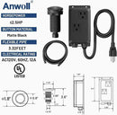 Garbage Disposal Air Switch Kit -Professional- Dual Outlet, Sink Top Waste Disposer On/Off, Garbage Disposal Button, Brass Made Cover, UL Listed by CozyNest Decor