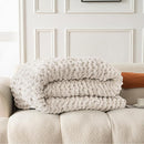 Ultra Soft Chunky Knit Blanket Throw -50x60 Hand Knitted Warm Chenille Throw Blanket, Home Decor Soft Thick Yarn Cable Knit Blanket Breathable Fleece Banket Christmas for Couch Bed Sofa Best GIF Gift by CozyNest Decor