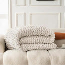 Ultra Soft Chunky Knit Blanket Throw -50x70 Hand Knitted Warm Chenille Throw Blanket, Home Decor Soft Thick Yarn Cable Knit Blanket Breathable Fleece Banket Christmas for Couch Bed Sofa Best GIF by CozyNest Decor