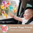 ALASOU 3PCS Pop Suction Cup Spinner Toys for 1 Year Old Boy Girl|Novelty Spinning Tops Toddler Toys Age 1-2|Sensory Baby Bath Toy for Toddlers 1-3|12 18 Months Boy Birthday Gift for Infant by TinyTreasures Baby Boutique