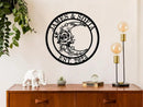 Moon Metal Floral Art Decor Black Boho Large Floral Moon and Star Phase Wall signs for Half Moon Flower Sculpture Hanging Wall Decor for Bedroom by CozyNest Decor
