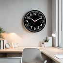 Wall Clock Black Battery Operated 10 Inch Simpel Silent Non Ticking Analog Decorative for Kitchen Bathroom Bedroom Office Living Room School Classroom(Black) by CozyNest Decor