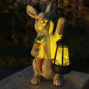 Garden Statues Rabbit Solar Lantern Outdoor Handmade Resin Statue Bunny with Cute Carrot for Patio, Yard,Mother's Day Gift Ideas (rabbit1) by CozyNest Decor