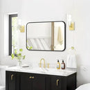 Fabuday Small Black Bathrrom Mirror for Over Sink - 16x24 Framed Rectangle Wall Mirror, Matte Metal Rectangular Vanity Mirrors for Bedroom, Living Room, Entryway, Hallway, Horizontally/Vertically by CozyNest Decor