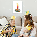 SHLINCO Handprint Keepsake DIY Kit, Baby's First Holiday Keepsake, Candle Winter Decoration, Kids Family Footprint Art, 7.8x9.8 Inch Canvas, Suitable for Desktop Wall Ornaments by TinyTreasures Baby Boutique