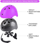 Adjustable Kids Helmet with Knee Pad, Elbow Pads & Wrist Guards - Toddler Bike Helmets for Ages 3-5, 5-8, 8-14 Years - Perfect for Skating, Biking, Cycling, and Skateboard - for Boys and Girls by TinyTreasures Baby Boutique