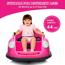 12V Bumper Car for Toddlers, Electric Toy Ride on Battery Car with Kids W/Parent Remote Control, 2-Speed, 360 Degree Spin, Music & LED Lights for Kids, Pink by TinyTreasures Baby Boutique