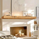 60x7x3 Fireplace Mantel - Solid Rustic Wood - Wall Mounted Floating Shelf with Invisible Heavy Duty Steel Bracket (Natural Wood) by CozyNest Decor