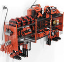 Power Tool Organizer with Charging Station Wall Mount, 3 Layer Expanded Heavy Duty Garage Organization, 48.8 Inch Length Garage Tool Storage, 4 Drill Slot, 16" Standard Hole, Red by GreenHaven Gardens