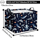 HIYAGON Rectangular Ocean Basket Kids Baby Storage Bin Toy Organizer Box for Boys Under the Sea Nursery Decor(Ocean) by TinyTreasures Baby Boutique