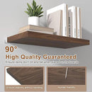 48 Inch Floating Shelf 2 Pack Large Floating Shelves for Wall No Drilling Accessories Included Deep Wall Shelves for Living Room Kitchen Farmhouse 48" W x 12" D x 1.2" Walnut by CozyNest Decor
