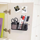 dedoot Magnetic Pencil Holder, Black Mesh Pen Organizer Strong Magnetic Storage Basket Organizes Pens, Pencils, Markers for Whiteboard, Locker, Fridge, Cubicle Desk, Offices 6.3x2.3x2.6inch,2 Pack by CozyNest Decor
