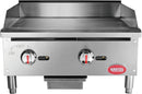 Kratos 24" Wide Commercial Countertop Griddle, Gas Hot Plate for Restaurants, Manual Controls, 2 Independent Burners, Powerful 60,000 BTU Output (29Y-004) by GreenHaven Gardens
