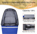Car Seat Travel Bag for Airplane, Infant Seat Carrier with Shoulder Strap, Padded Backpack with Reflective Stripes, Blue by TinyTreasures Baby Boutique