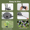 4 Pack Solar Garden Lights, Solar Flowers Lights with 4 Blooming Dandelion Flowers, Waterproof Solar Lights Outdoor for Yard Porch Patio Backyard Pathway Gardening Gifts, 2 Lighting Modes by GreenHaven Gardens