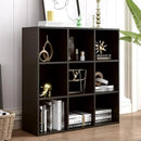 9-Cube Storage Shelf Bookcase - Wooden 3-Tier Free Standing Open Bookshelf for Home and Office, Organizer Cabinet in Black by CozyNest Decor