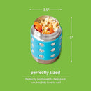 LunchBots Thermal 12 oz Triple Insulated Thermos - Hot 6 Hours or Cold 12 Hours - Leak Proof Thermos Soup Jar - All Stainless Interior - Navy Lid - Aqua Dots by TinyTreasures Baby Boutique