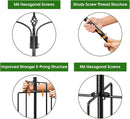 Bird Feeder Pole Wild Bird Feeder Hanging Kit Planter, 83 Inch Bird Feeding Station Kit with 5 Prongs Base Hummingbird Feeder Stand Hook for Outside by GreenHaven Gardens