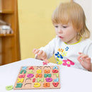 Wooden Puzzles for Toddlers, 2pack Alphabet Shape Puzzles for Kids Wooden Montessori Toddler Wooden Alphabet Number Shape for Kids 3 Years Old Boys & Girls by TinyTreasures Baby Boutique