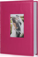 RECUTMS 4x6 Album Premium Leather Cover Photo Album Holds 300 Pockets Picture Family Photo Albums Wedding Picture Album Travel Adventure Photo Picture Album (Pink) by TinyTreasures Baby Boutique