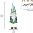 Alpine Corporation MCC798HH See No Evil Metal Gnome Decor, Whimsical Playful Décor for Patio & Garden, 19" H, Green by CozyNest Decor