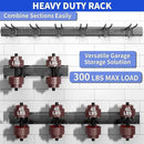 Garage Organization Tool Organizer Wall Mount, 48inch Heavy Duty Garden Tool organizer Storage System, Easy Install With 6 Adjustable Bilayer Hooks, For Garage, Basement, Shed, Workshop(Black) by GreenHaven Gardens