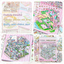 Sticker Therapy 3D Scene – 6 Sets Large Size DIY 3D Sticker Scenes with Tweezer for Adults Kids Relief Stress Pass The Time, Cute Miniature House Room Material Collection Book 02 by TinyTreasures Baby Boutique