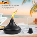 Upgraded Tabletop Torches Set of 8, 24oz Citronella Candles for Outdoor, Metal Table Top Torches for Outside, Refillable Torch Lanterns for Patio, Yard, Deck, Garden, Party