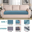 H.VERSAILTEX Super Stretch Individual Seat Cushion Covers Sofa Covers Couch Cushion Covers Slipcover Sets Thick Jacquard Textured Twill Fabric (1 Piece Sofa Cushion Cover, Storm Blue) by CozyNest Decor