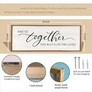 And So Together They Built A Life They Loved Framed Wood Farmhouse Sign - 32'X12' Master Bedroom Above Bed Wall Art for Love Sign Decor by CozyNest Decor