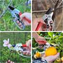 Ultra Sharp Germany Steel Pruning Shears - Cuts 3X Easier, Weak Hand Arthritis Snips, Rust-Resistant, Effortlessly 1-Inch Cut Capacity Garden Scissors, Ergonomic Handle (Red)