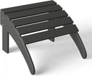 WestinTrends Outdoor Ottoman, Patio Adirondack Ottoman Foot Rest, All Weather Poly Lumber Folding Foot Stool for Adirondack Chair, Widely Used for Outside Porch Pool Lawn Backyard, Gray by CozyNest Decor