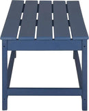 WO Home Furniture Adirondack Chairs Table Set of 3 PCS Outdoor Folding Chairs Coffee Table Weather/UV Resistant for Lawn, Garden, Bon Fire, Balcony (Navy Blue) by GreenHaven Gardens