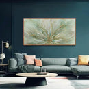 Framed Canvas Prints Gold Line Poster Abstract Wall Ar Green Pictures Wall Decor 29"x 58" Modern Artwork Large Wall Decorations for Living Room Home by CozyNest Decor