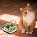 Stained Glass Yellow Cat Flower Pot,Small Succulent Planter for Indoor Plants,Cat Plant Decoration for Windowsill 4.33x3.54x2.95 in（Excluding Plants） by GreenHaven Gardens