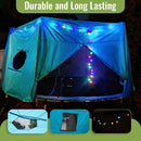 Gardenature 10FT/12FT/14FT Trampoline Tent(Tent Only), Fit Round Trampolines, Shade Cover with LED Light, Outdoor Trampolien Accessories, Anti-Tear, Beige by TinyTreasures Baby Boutique