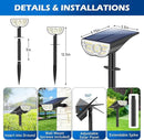 Solar Spot Lights Outdoor 5 Modes, 44LEDs Bright Landscape Spotlights Solar Powered 3 Colors Changing, IP67 Waterproof Auto On-Off Dusk Dawn Solar Outdoor Lighting for Yard Garden Outside Tree by GreenHaven Gardens