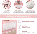 Pregnancy Pillow, Full Body Maternity Pillow 57 inch, with Removable Washable Cover - Sleep Support for Legs, Back, Neck, Shoulder, HIPS, Belly for Pregnent Women, Jersey Knit Cotton (Pink) by TinyTreasures Baby Boutique
