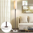 Dimmable Gold Floor Lamp for Living Room,Modern Standing Lamp with Marble Base,LED Bulb Included,Floor Lamps for Bedroom, Living Room,Office,Reading and Nursery(Brown Floor Lamp) by CozyNest Decor