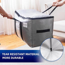 TAILI Extra Large Moving Bags, 2 Pack Silver Heavy Duty Totes For Storage with Visible Window, Wrap Around Handles, Storage Bags for Space Saving, Alternative to Moving Boxes by TinyTreasures Baby Boutique